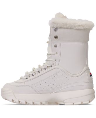 Fila Women's Disruptor Shearling Sneaker Boots from Finish Line