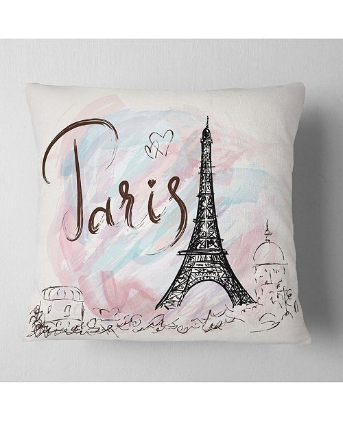 Design Art Designart Illustration With Paris Eiffel Tower