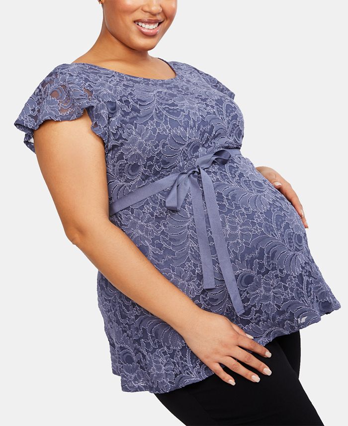 Motherhood Maternity Flutter-Sleeve Maternity Dress - Macy's