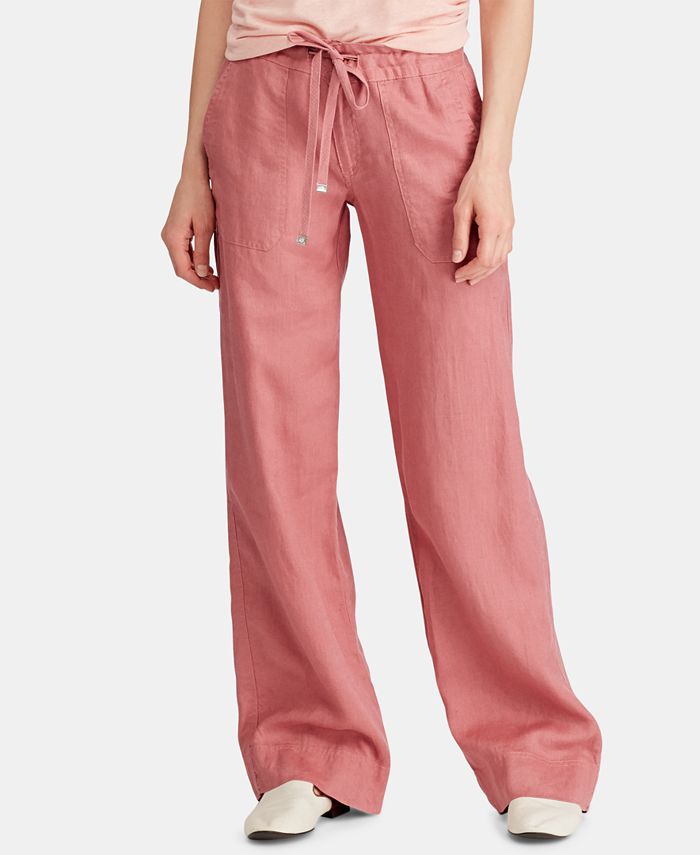 Lauren Ralph Lauren Petite Linen Pants - Macy's