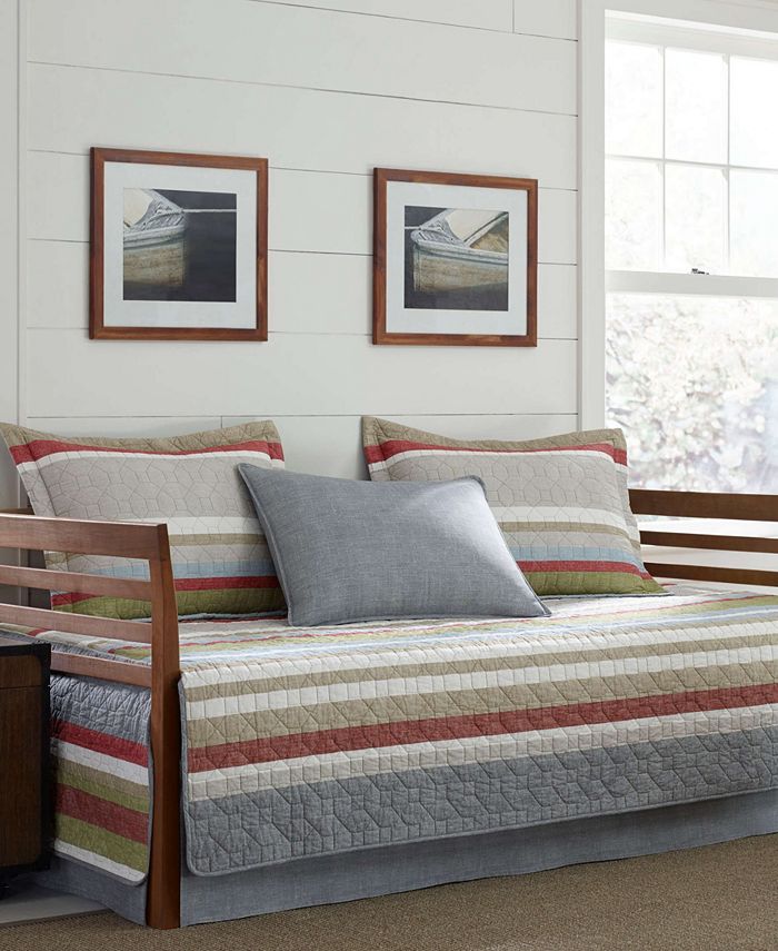 Eddie Bauer Salmon Ladder Stripe Quilt Set