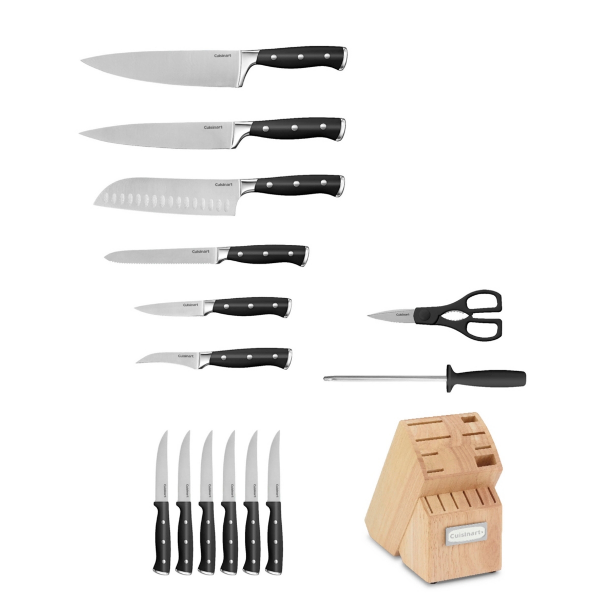 Cuisinart 15-piece Triple Riveted Cutlery Set In Black