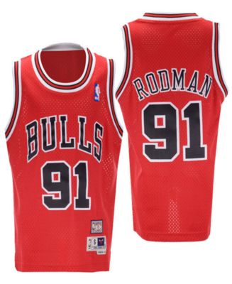 adidas Big Boys Dennis Rodman Chicago Bulls Retired Player Swingman ...