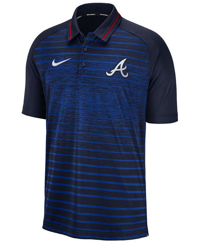 Nike Men's Atlanta Braves Icon Stripe Polo - Macy's