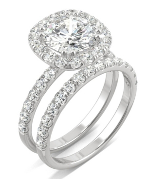 image of Moissanite Bridal Set (2-7/8 ct. t.w. Diamond Equivalent) in 14k white gold
