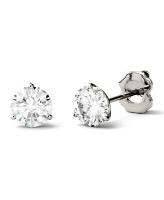 Moissanite Martini Stud Earrings 1 3 Ct. T.W. Diamond Equivalent In 14k White Or Yellow Gold