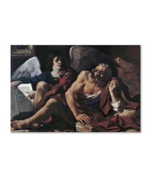 Trademark Global Guercino 'saint Matthew And The Angel' Canvas Art In Multi