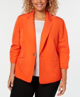 Kasper - Plus Size Hardware-Closure Jacket