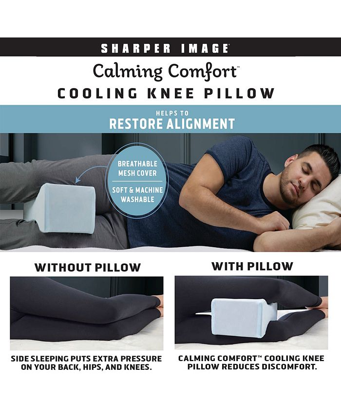 Sharper Image Calming Comfort Charcoal Infused Cooling Knee Pillow Macy's