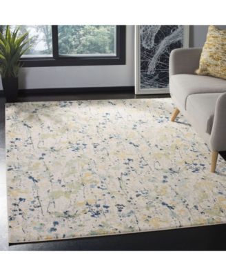 Evoke EVK284 Ivory and Yellow 5'1" x 7'6" Area Rug