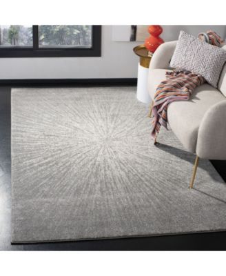 Evoke EVK228 Dark Gray and Ivory 5'1" x 7'6" Area Rug