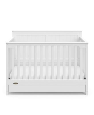 Hadley 5-in-1 Convertible Crib with Drawer (White) –Crib with Drawer Combo