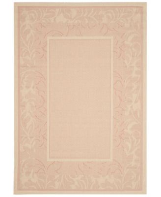 Courtyard CY1704 Natural and Terra 5'3" x 7'7" Outdoor Area Rug