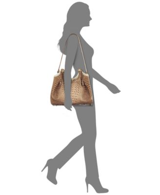 Brahmin Elisa Honeycomb Leroy Embossed Leather Satchel