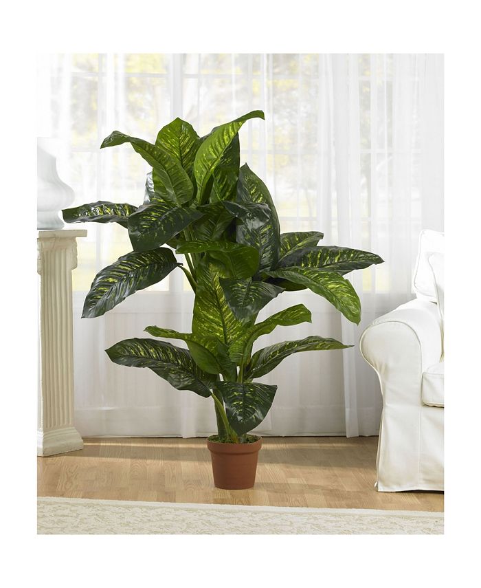 Nearly Natural 5' Dieffenbachia Silk Plant Real Touch Macy's