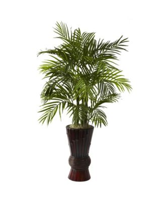 Nearly Natural - 4' Areca w/ Bamboo Planter