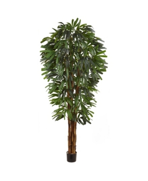 Nearly Natural 84" Raphis Silk Palm Tree In Green