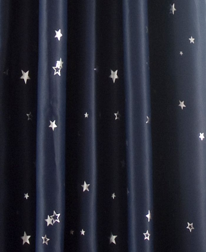Lush Décor Star Print 52" x 63" Blackout Curtain Set