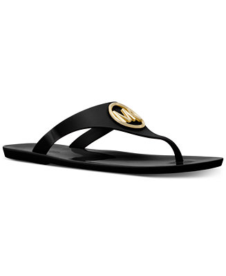 Top 70+ imagen michael kors black jelly sandals