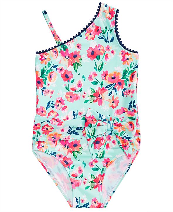 Solo Little Girls Floral-Print Swimsuit & Reviews - Swimwear - Kids ...
