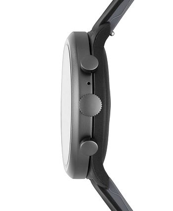 Fossil Men s Sport HR Black Silicone Strap Smart Watch 43mm Powered by Wear OS by Google Macy s