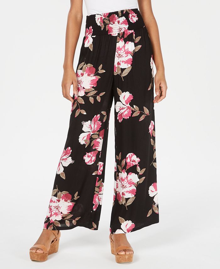 American Rag Juniors' Floral Wide-Leg Pants, Created for Macy's ...
