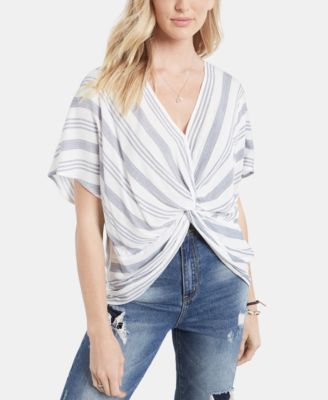 thumbnail image 2 of Karen Kane Women's Twist Front Colorblock Top - Bohemian Animal Print Blouse 2 of 10