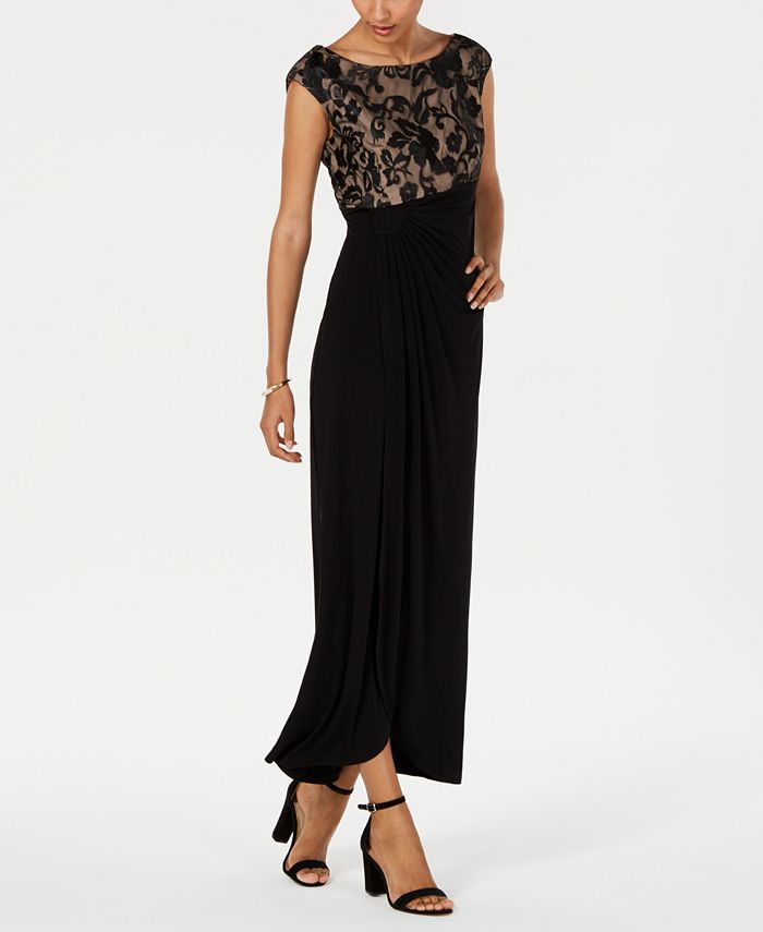 Connected Petite Embroidered Gown - Macy's
