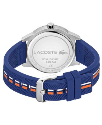 Lacoste Men's Key West Blue Rubber Strap Watch 42mm