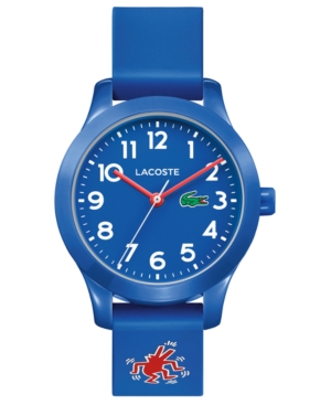 image of Lacoste x Keith Haring Kid-s 12.12 Blue Rubber Strap Watch 32mm