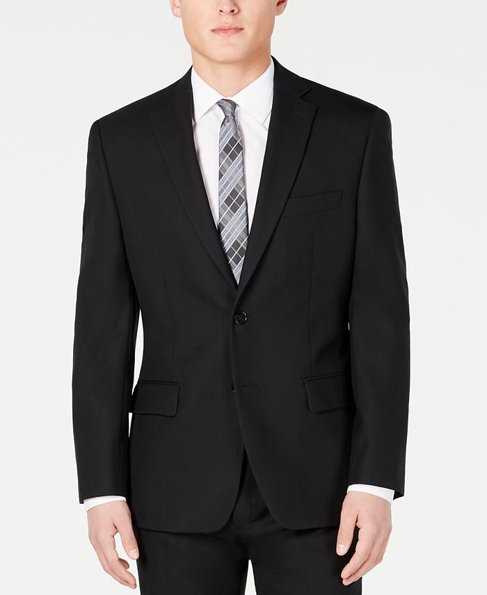 Michael Kors Men's Classic Fit Black Solid Suit - Macy's