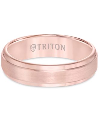 Satin Comfort-Fit Band in Rose or Yellow Tungsten Carbide (6mm)
