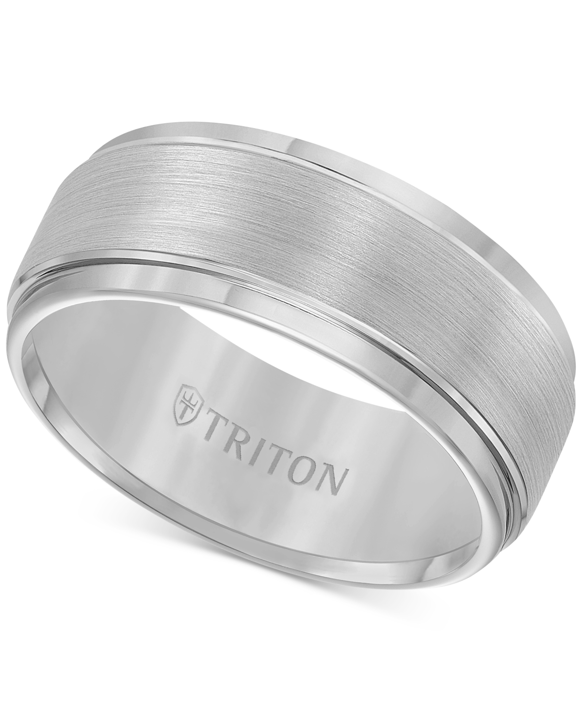 Men's Ring, Tungsten Carbide Comfort Fit Wedding Band 9mm Band - Tungsten