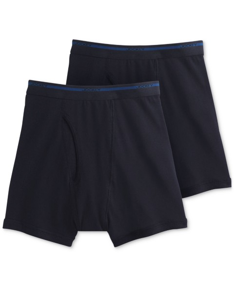 Мужские Jockey Men's Big & Tall 2-Pack Lightweight Cotton Boxer Briefs