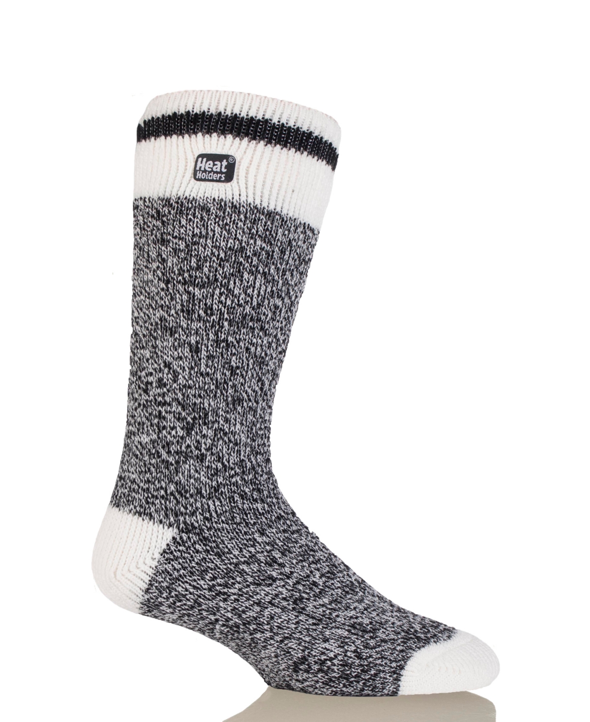 Men's Original Cream Block Twist Thermal Socks - Grey