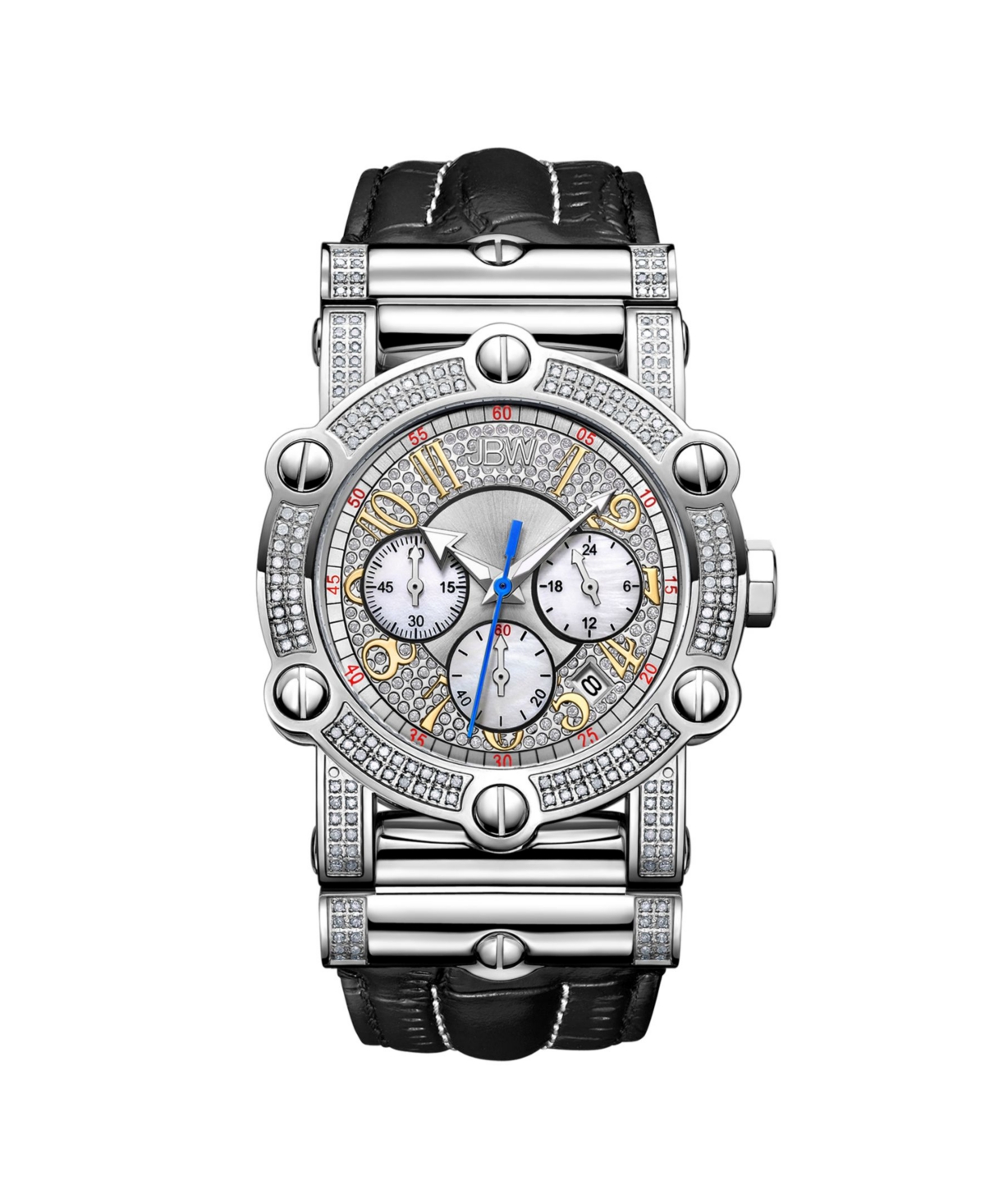 Jbw Men's 10 Yr Anniversary Phantom Diamond (1 3/4 ct.t.w.) & Chronograph Watch