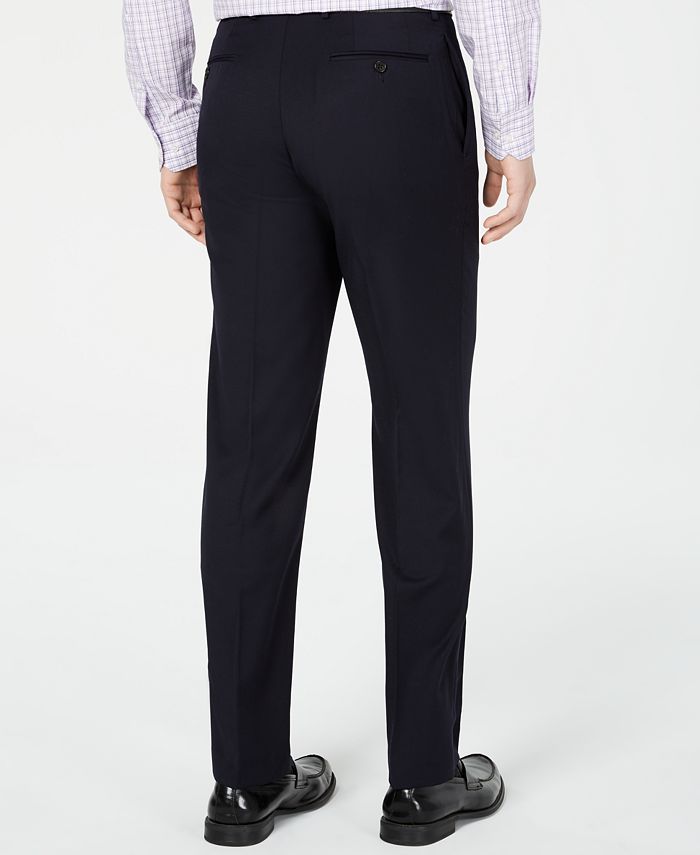 Lauren Ralph Lauren Men's Slim-Fit UltraFlex Navy Solid Suit Pants - Macy's