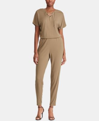 Lauren Ralph Lauren Lace Up Jumpsuit Macy s