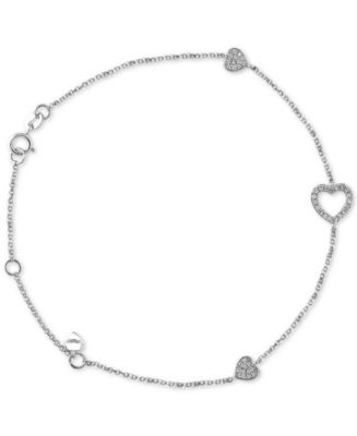 EFFY Collection EFFY® Diamond Heart Bracelet (1/5 ct. t.w.) in 14k ...