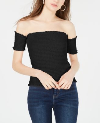 black and gold cold shoulder top