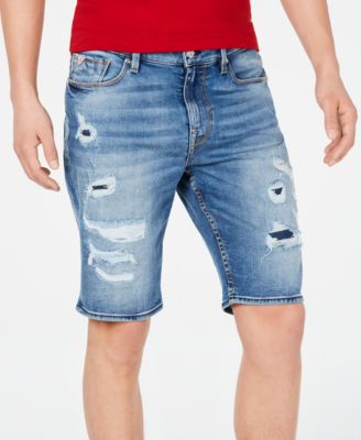 guess mens denim shorts