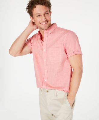 Men's Texture Check Stretch Cotton Shirt, Created for Macy's  