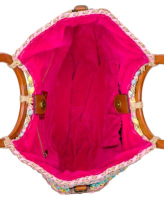 Patricia Nash Lesa Multicolor Straw Bag