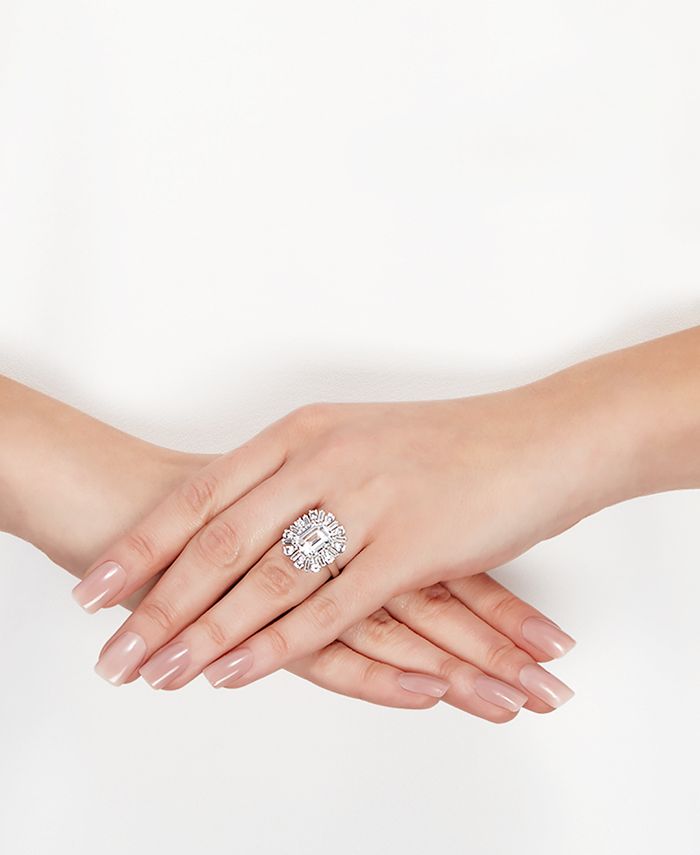Arabella Cubic Zirconia Statement Ring in Sterling Silver & Reviews