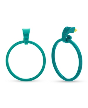 image of Kensie Women-s Polished Open Circle Dangle Post Extra Large Earrings