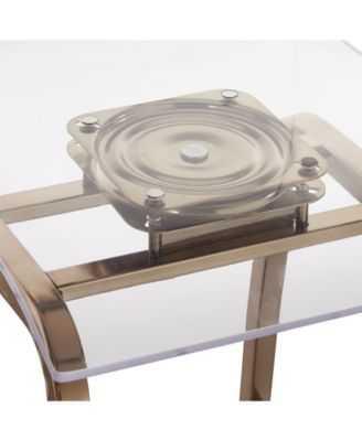 iNSPIRE Q Moore Clear Acrylic Swivel High Back Bar Stools Set Of 2