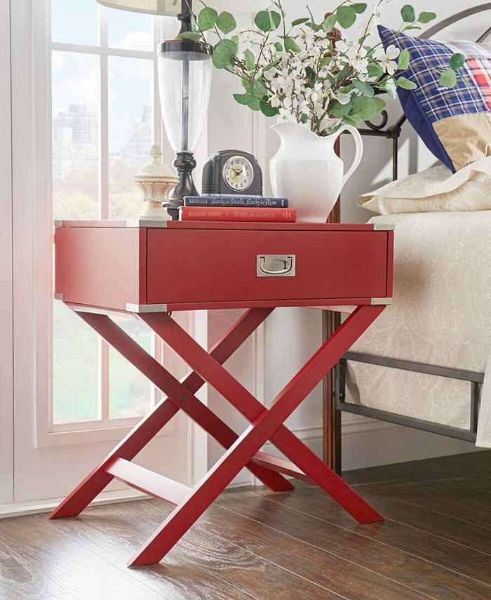 iNSPIRE Q Belfort X Base Wood Accent Campaign Table Macy's