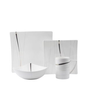 Red Vanilla Odett 4 Piece Place Setting In Platinum