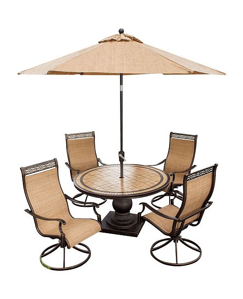 Hanover Table Umbrella For The Monaco Outdoor Dining Collection 108 X 104 X 12 13 Reviews Furniture Macy S