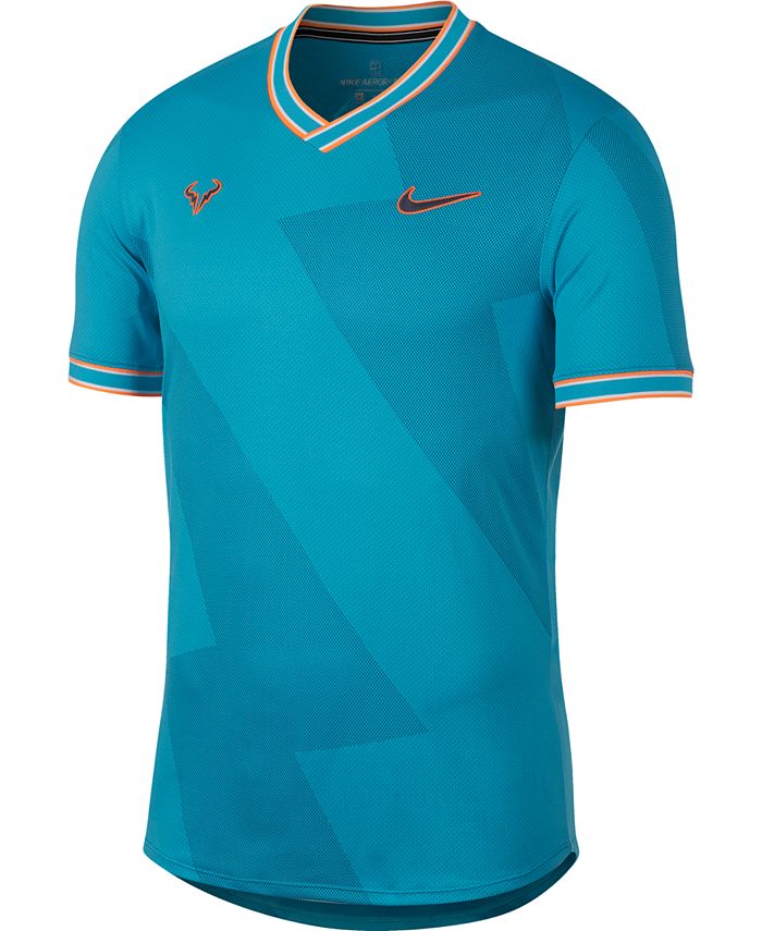 Nike Men's Court AeroReact Rafael Nadal Jacquard Tennis Top - Macy's